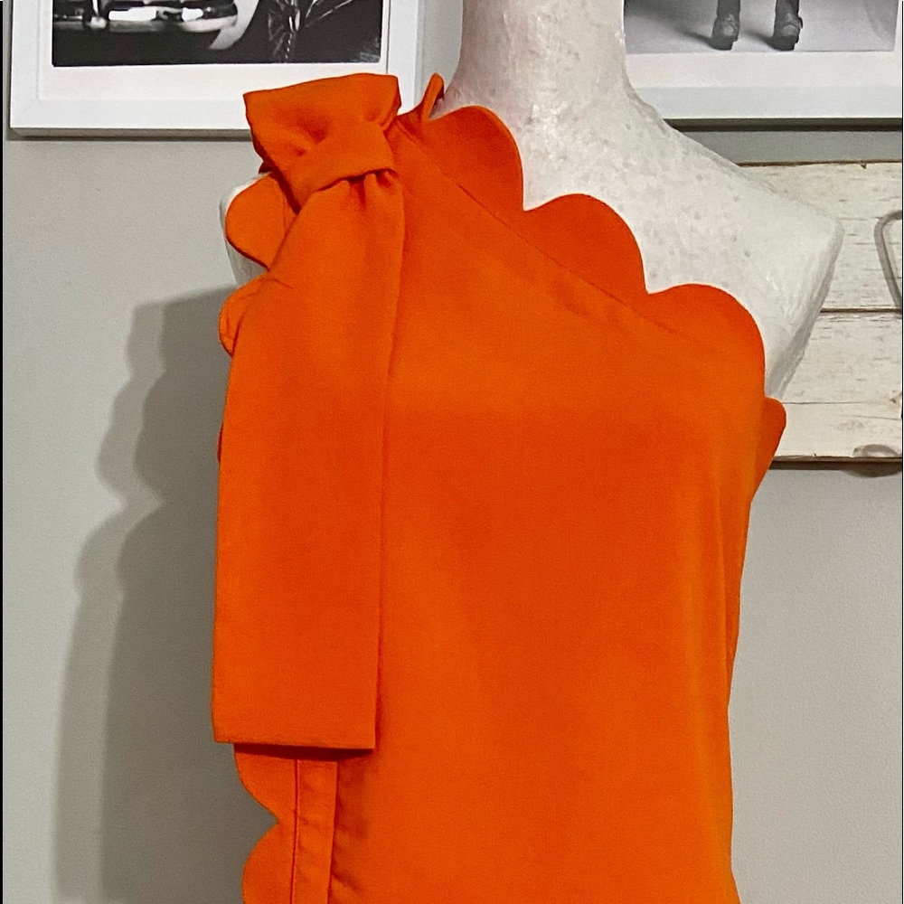 Orange One Shoulder Dress